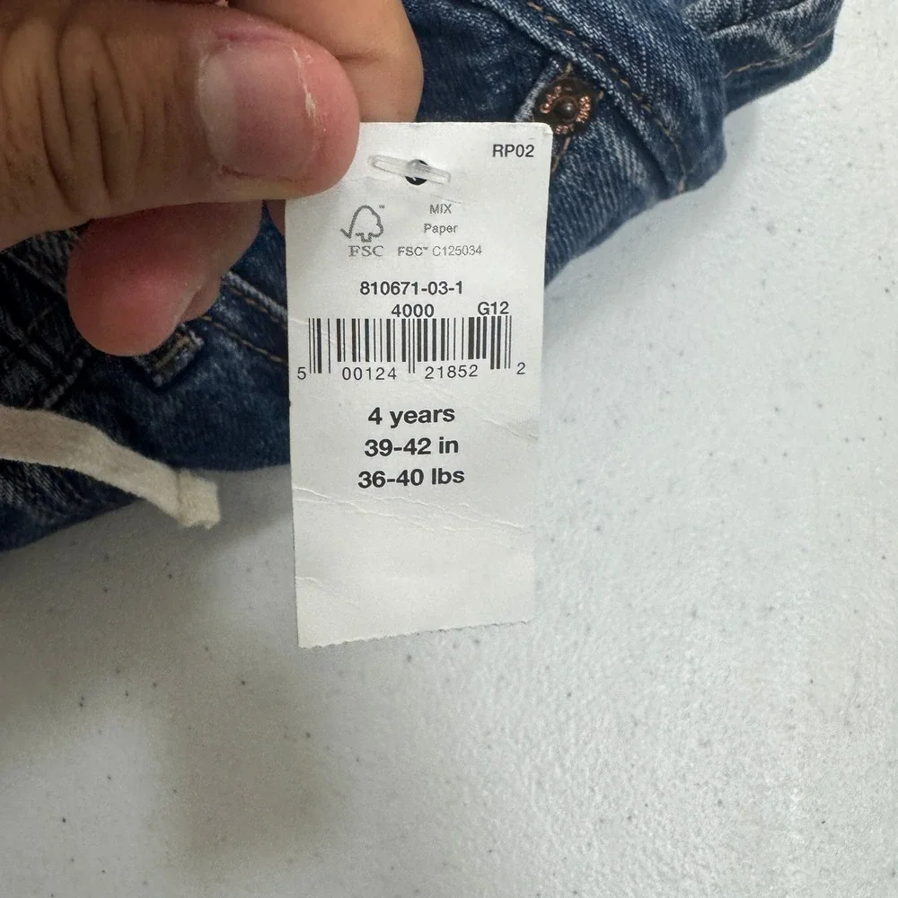 Baby GAP Stride Relaxed Wide Leg Jeans Medium Wash Blue 4 Years NWT